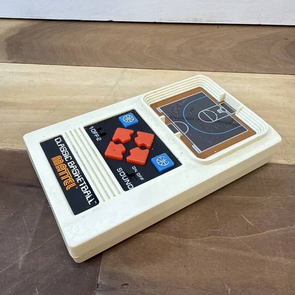 Vintage Classic Basketball Handheld Video Game Mattel Electronics Tested